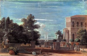 Villa In A Park Setting — Marco Ricci, Baroque