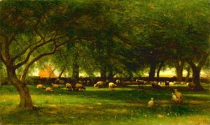 Noon In The Orchard — Thomas Worthington Whittredge