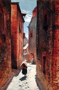 Street In The Old Town — Alphonse De Neuville