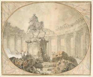 Equestrian Statue Of Marcus Aurelius — Hubert Robert