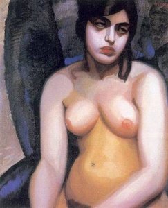Nude Blue Background — Tamara De Lempicka