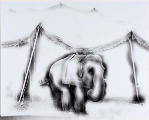 Untitled (circus Elephant) — Jerry N. Uelsmann