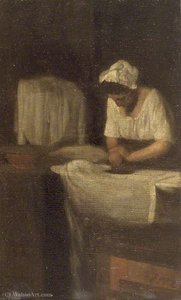A Woman Ironing — François Bonvin