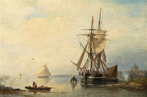 Shipping In An Estuary — Nicolaas Riegen