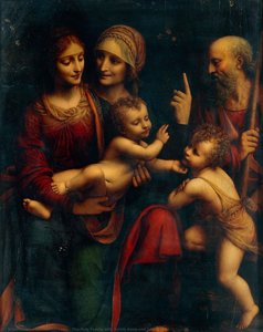 The Holy Family With Saints Anne And John — Bernardino Luini