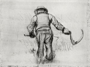 Peasant With Sickle, Seen From The Back — Vincent Willem Van Gogh, Realism