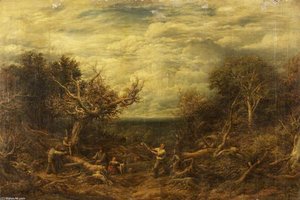 The Wood-cutters — John Linnell