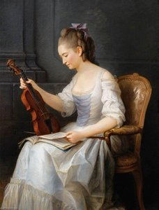 Portrait Of A Violinist — Anne Vallayer-coster