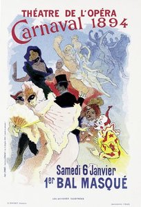 Poster Advertising A Masked Ball And Carnival — Jules Chéret