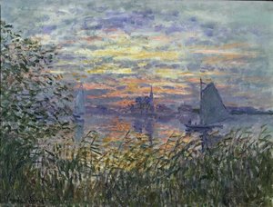 Sunset On The Siene — Claude Monet, Impressionism