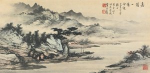 Landscape Of Jialing River — Huang Junbi