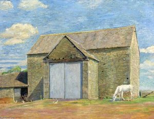 Barn At Far Oakridge, Gloucestershire — Sir William Rothenstein