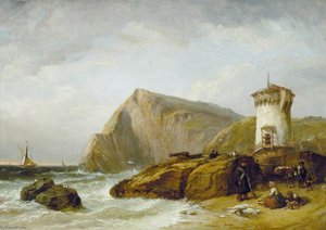 Terracina Tower, Italy — Clarkson Frederick Stanfield, Academic Realism