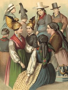 German Costume Oesterreich Ober-oesterreich — Albert Kretschmer