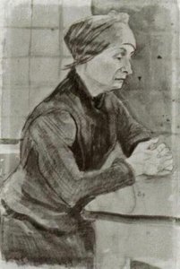 Woman With Folded Hands, Half-length — Vincent Willem Van Gogh, Post-impressionism