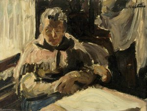 Old Lady Reading