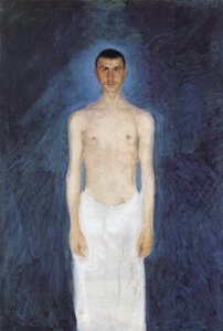 Self-portrait In Front Of Blue Background — Richard Gerstl