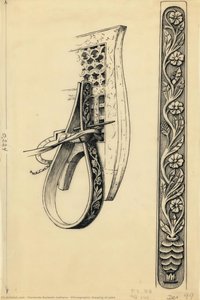 Ethnographic drawing of yoke