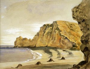 The Porte D'amont, Etretat — Eugène Delacroix
