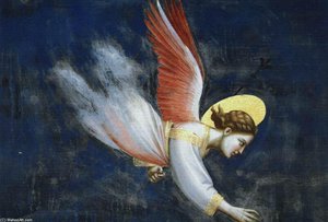 Scenes From The Life Of Joachim: 5. Joachim's Dream (detail) — Giotto Di Bondone