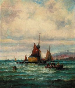 Shipping Off A Harbour — William Thornley