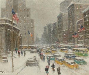 5th Avenue In Winetr — Guy Carleton Wiggins