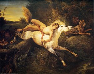 Mazeppa And The Wolves — Emile Jean Horace Vernet, Romanticism