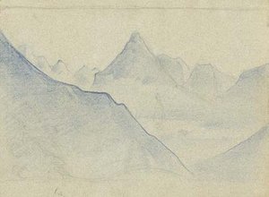 Sketch Of Mountain Landscape 29 — Nicholas Roerich, Symbolism