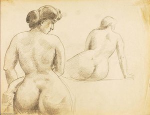 Two Female Nudes — Carl Newman