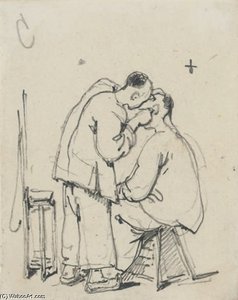 Study Of Two Oriental Men — George Chinnery