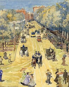 Charles Street, Boston — Maurice Brazil Prendergast, American Modernism