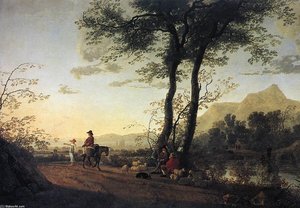 A Road Near A River — Aelbert Jacobsz Cuyp