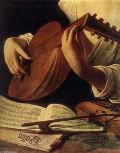 Lute Player (detail) — Caravaggio