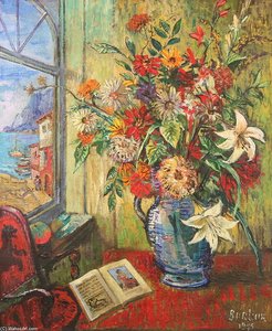 Flowers By The Sea — David Davidovich Burliuk