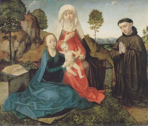 Virgin And Child With St. Anne And A Franciscan Donor — Hugo Van Der Goes