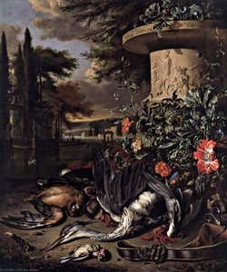 Gamepiece With A Dead Heron — Jan Weenix, Dutch Golden Age