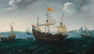 A Fleet At Sea — Hendrick Cornelisz. Vroom