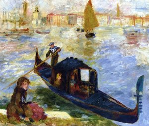 Gondola, Venice — Pierre-auguste Renoir, Impressionist Painting
