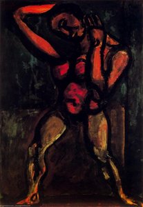 Acrobat Xvi Or Fighter — Georges Rouault, Expressionism