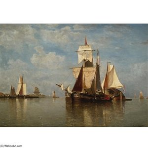 Shipping Off The Dutch Coast — Paul Jean Clays