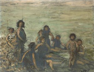 Children Bathing, Dieppe — Jacques-émile Blanche