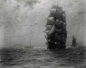 Off Scotland Light Ship, (painting)