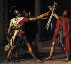 The Oath Of The Horatii (detail) — Jacques-louis David