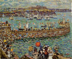 Lighthouse At St. Malo — Maurice Brazil Prendergast