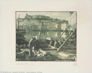 Small Shipyard (eivissa) — Joaquim Pla Janini, Pictorialism