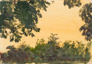 Study Of Foliage And Sky — Sir Alfred James Munnings