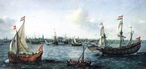 The Harbour In Amsterdam — Hendrick Cornelisz. Vroom