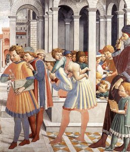 The School Of Tagaste (detail) — Benozzo Gozzoli