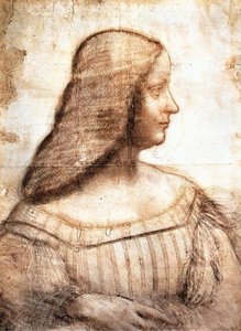 Head Studies-isabella D'este — Leonardo Da Vinci, High Renaissance