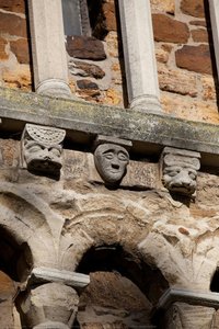 Norman Wall With Heads Added By Victorian Restoration — Sir George Gilbert Scott